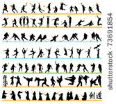 90 sport silhouettes set