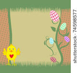 easter egs on floral ornament
