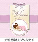 little baby girl play with her...