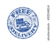 blue grunge rubber stamp with a ...