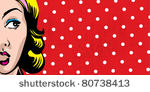 retro woman comics style