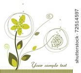 abstract green flower