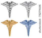 caduceus medical symbol is an...