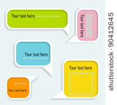 speech bubbles set. eps10