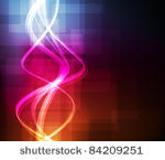 neon abstract lines design on...