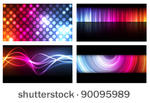 set of colorful business cards...