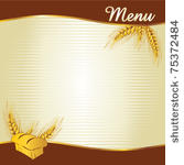 menu for bakery