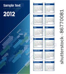 2012 calendar. eps10.