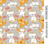 seamless pattern  funny cartoon ...