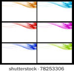 set of colorful  business cards ...