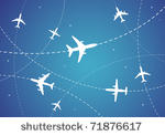 vector illustration of airplane ...