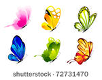 illustration of set of colorful ...