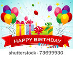 illustration of birthday card...