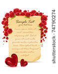 illustration of love card with...