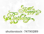 illustration of happy birthday...