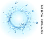 illustration of water splash on ...