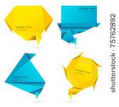 illustration of set of speech...