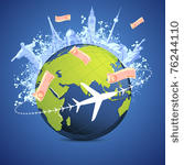 illustration of world famous...