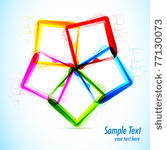 illustration of colorful shape...