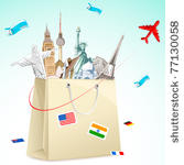 illustration of shopping bag...