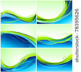 illustration of set of colorful ...