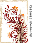 illustration of floral swirl on ...