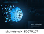 illustration of breaking earth...