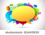 illustration of colorful chat...