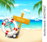 illustration of lifebouy and...