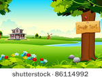 illustration of house in side...