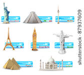 illustration of world famous...