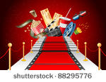 illustration of film stripe...