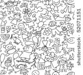 kids drawing   seamless pattern