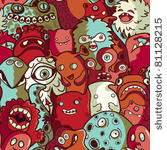 monsters and cute alien  ...