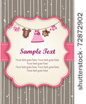 baby girl invitation card
