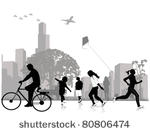 stock vector illustration  park