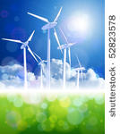 wind energie   green meadow