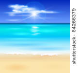 azure ocean  blue sky with...