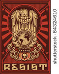 eagle globe propaganda poster