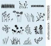vector flower and grass...
