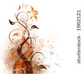 vector grunge floral background