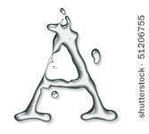 vector water letter