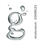 vector water letter g
