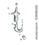 vector water letter t