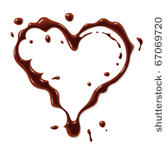 chocolate heart symbol