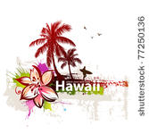 palms  flower  surfer