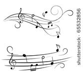 music notes on stave