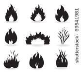 flame and fire symbols and icons