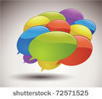 coloful speech bubbles