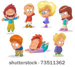 set of characters funny kids on ...